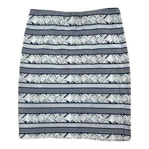 Eloquii Navy Geometric Knit Bandage Skirt 18
